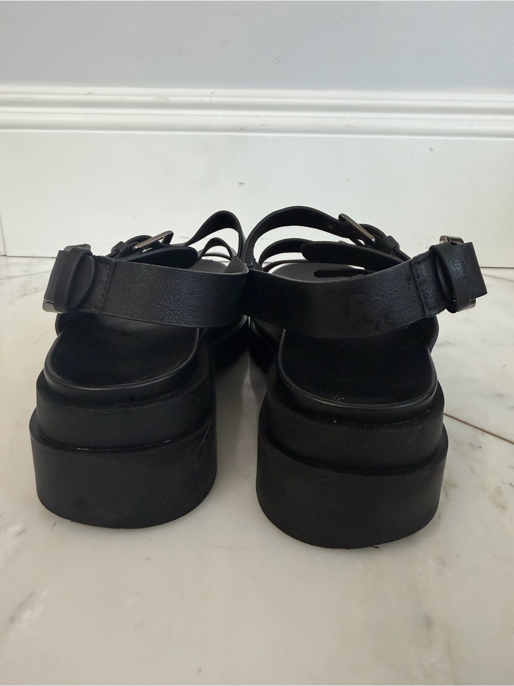 Sincerely Jules Heaven Platform Chunky Strappy 90s Y2K Sandals black size 7 - Picture 4 of 10